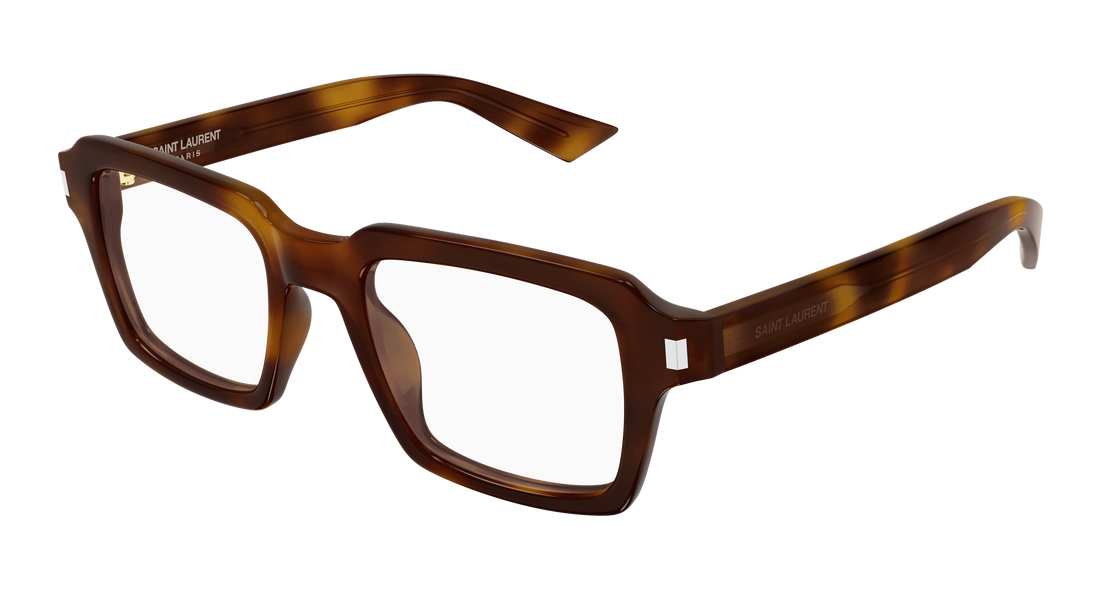 Lunettes de vue saint laurent sl 947 opt 002 havana rectangular / squared masculino taille 50mm - Vue principale