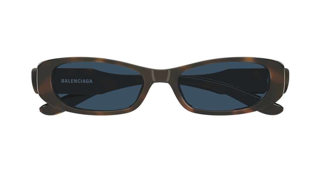 Lunettes de soleil balenciaga bb0510s 002 havana rectangular / squared femenino taille 55mm - Vue détaillée