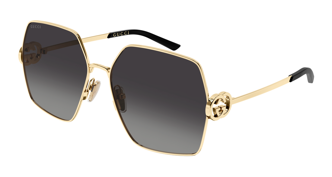 Sunglasses gucci gg2163s 001 dorado rectangular / squared femenino size 61mm - Main view
