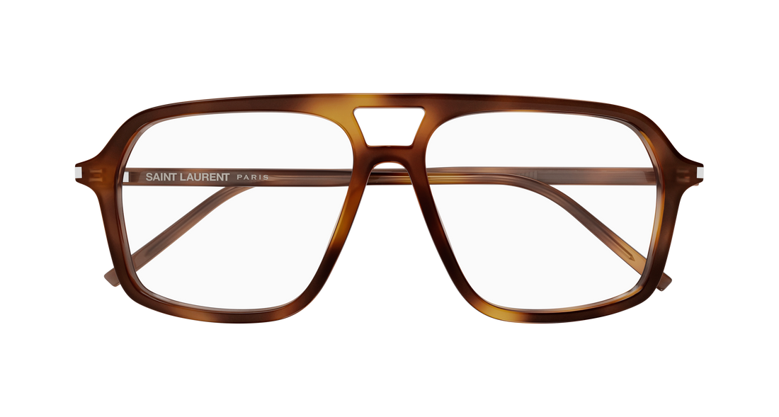 Lunettes de vue saint laurent sl 960 002 havana pilot/navigator femenino taille 55mm - Vue détaillée