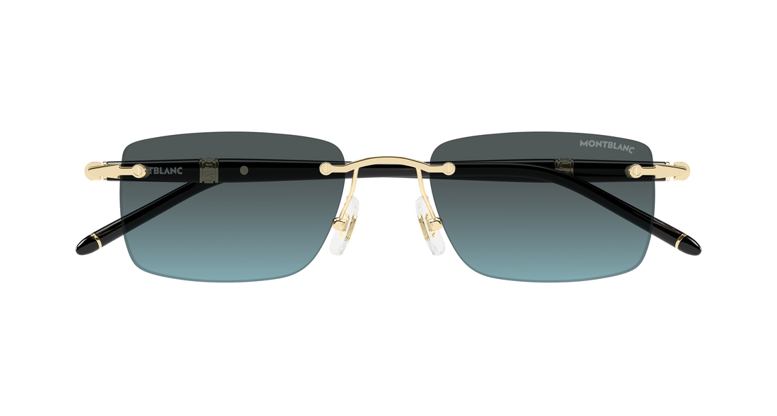 Sunglasses montblanc mb0344s 010 dorado rectangular / squared masculino size 54mm - Detailed view