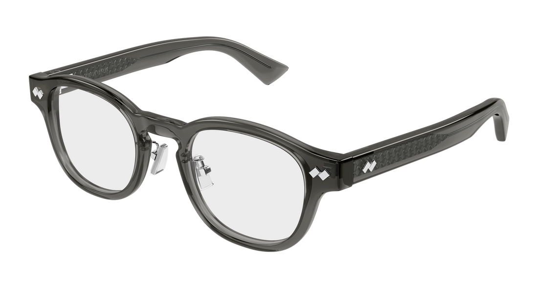 Lunettes de vue bottega veneta bv1518oa 003 gris round/oval/panthos unisex taille 49mm - Vue principale