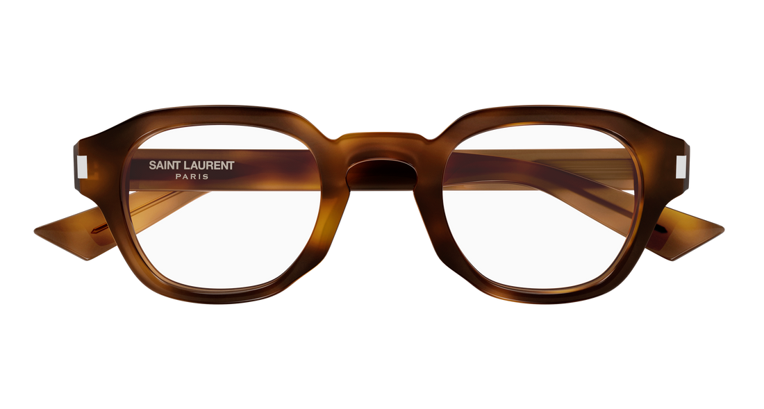 Lunettes de vue saint laurent sl 946 opt 002 havana round/oval/panthos masculino taille 47mm - Vue détaillée