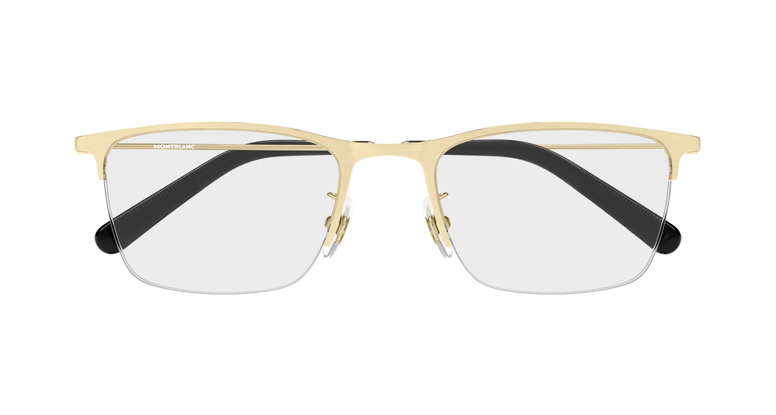 Lunettes de vue montblanc mb0502ol 005 dorado rectangular / squared masculino taille 55mm - Vue détaillée