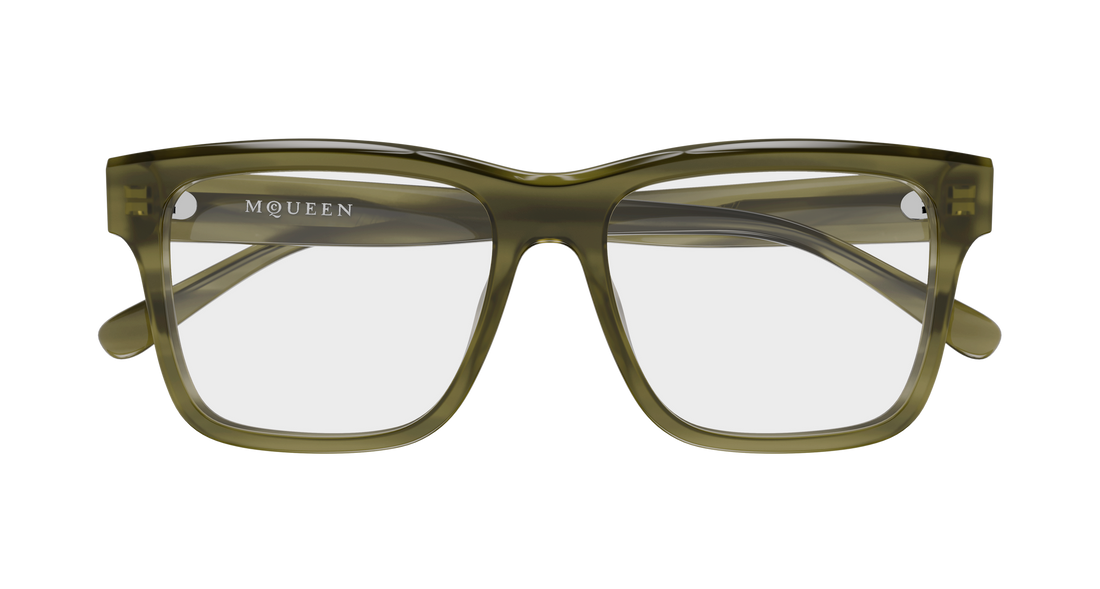 Brillen alexander mcqueen am0582o 003 havana rectangular / squared unisex größe 54mm - Detailansicht
