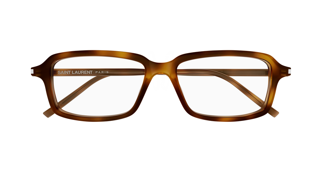 Lunettes de vue saint laurent sl 938 opt 002 havana rectangular / squared masculino taille 53mm - Vue détaillée