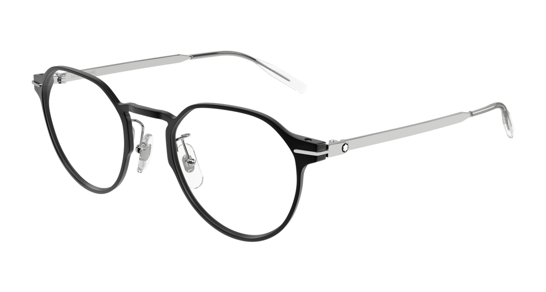 Brillen montblanc mb0469ol 001 negro round/oval/panthos masculino größe 50mm - Hauptansicht