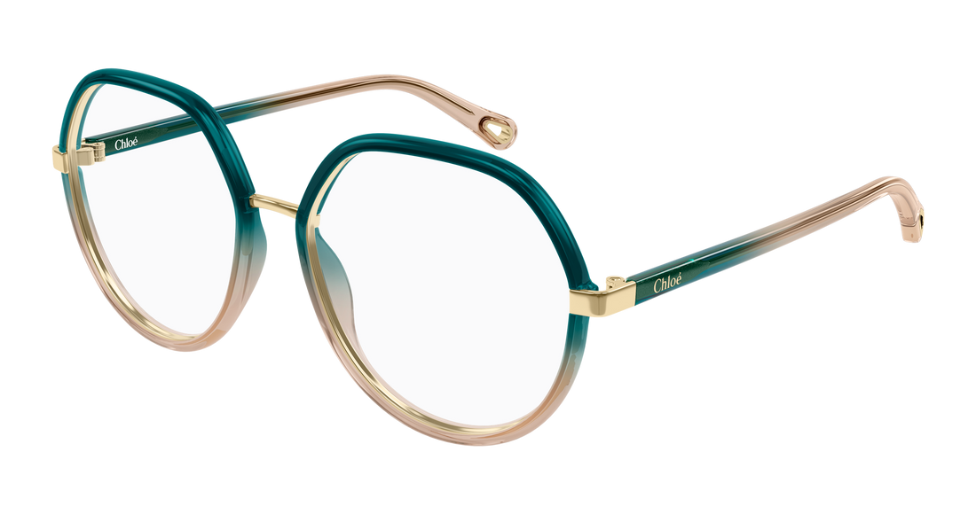 Prescription glasses chloé ch0131o 013 light pilot/navigator femenino size 54mm - Main view