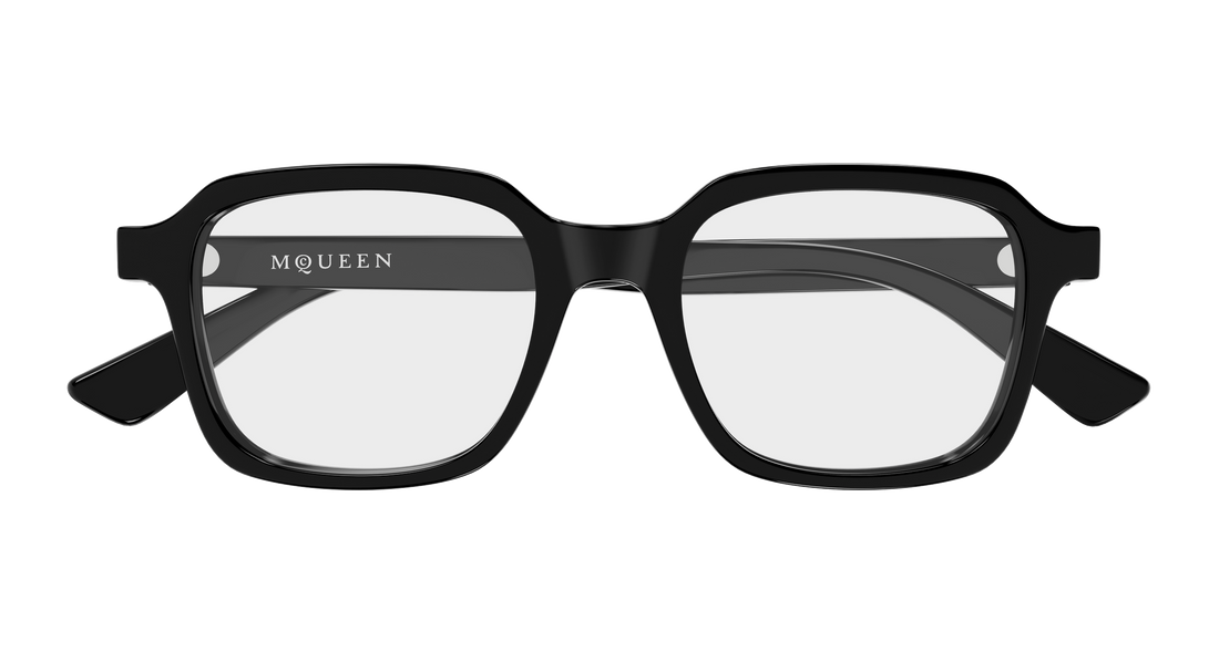 Brillen alexander mcqueen am0572o 001 negro rectangular / squared unisex größe 50mm - Detailansicht