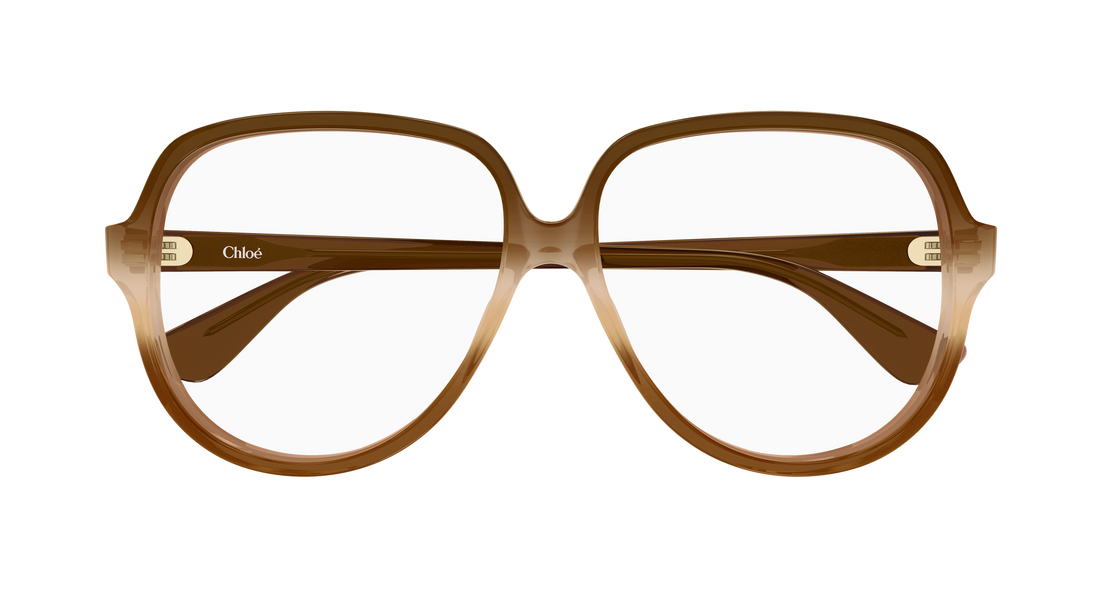 Lunettes de vue chloé ch0391o 005 marron rectangular / squared femenino taille 59mm - Vue détaillée