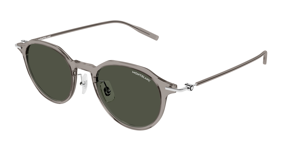 Sonnenbrillen montblanc mb0355s 010 gris round/oval/panthos masculino größe 49mm - Hauptansicht