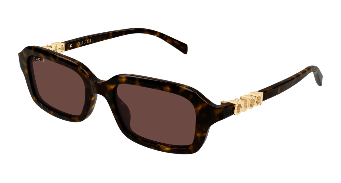 Lunettes de soleil gucci gg2152s 002 havana rectangular / squared femenino taille 50mm - Vue principale