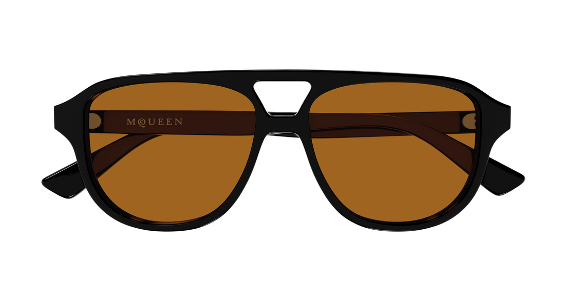 Sonnenbrillen alexander mcqueen am0573s 003 negro pilot/navigator unisex größe 54mm - Detailansicht