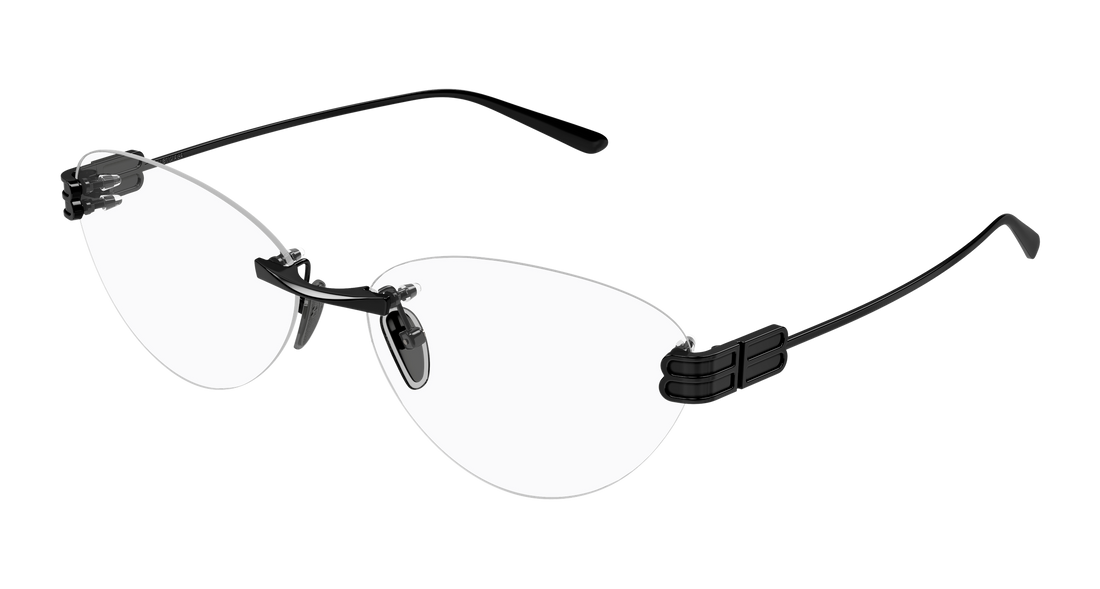 Prescription glasses balenciaga bb0489o 002 negro cat eye femenino size 61mm - Main view