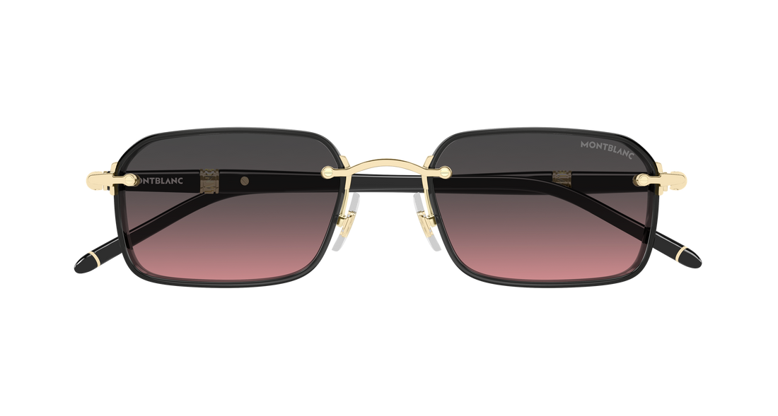 Lunettes de soleil montblanc mb0483s 003 dorado rectangular / squared masculino taille 54mm - Vue détaillée