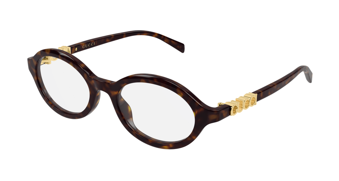 Lunettes de vue gucci gg2153o 002 havana round/oval/panthos femenino taille 51mm - Vue principale