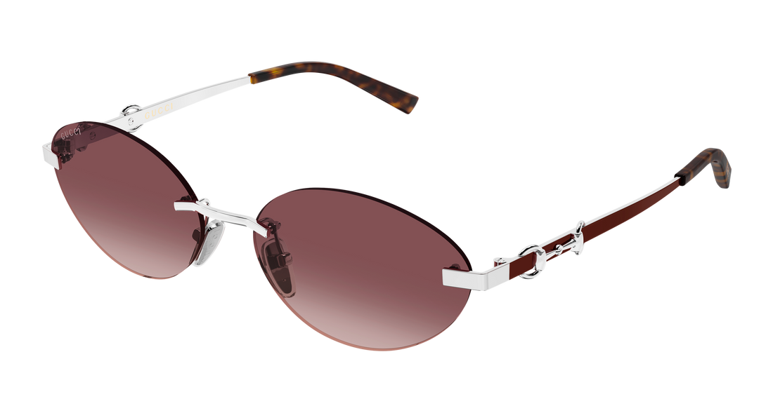 Occhiali da sole gucci gg2051s 003 plateado round/oval/panthos femenino taglia 58mm - Vista principale