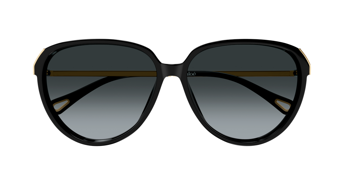 Lunettes de soleil chloé ch0406s 001 negro round/oval/panthos femenino taille 59mm - Vue détaillée