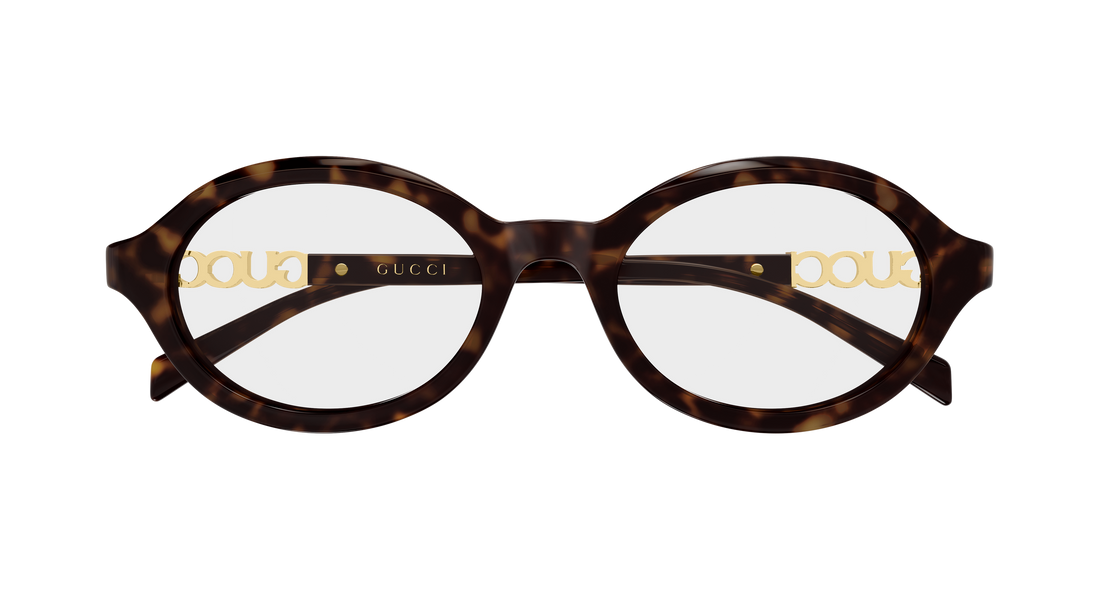 Lunettes de vue gucci gg2153o 002 havana round/oval/panthos femenino taille 51mm - Vue détaillée