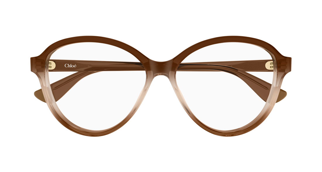 Lunettes de vue chloé ch0392o 005 marron round/oval/panthos femenino taille 57mm - Vue détaillée