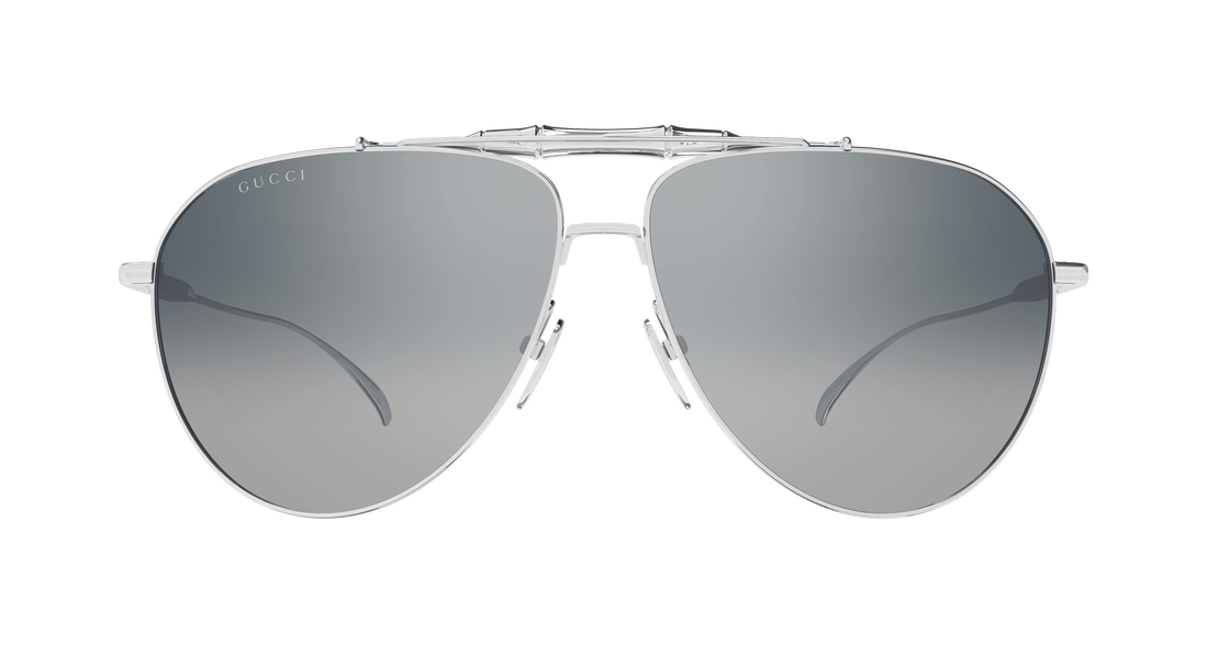 Sonnenbrillen gucci gg2064s 002 plateado pilot/navigator masculino größe 60mm - Detailansicht