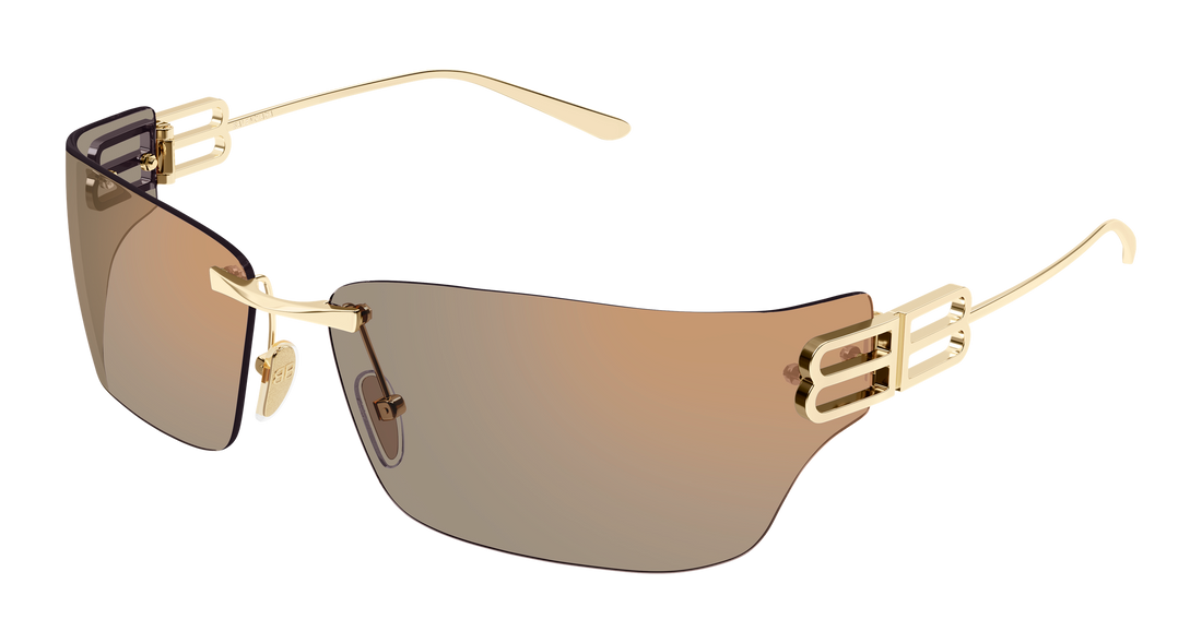 Sunglasses balenciaga bb0485sa 002 dorado rectangular / squared unisex size 76mm - Main view