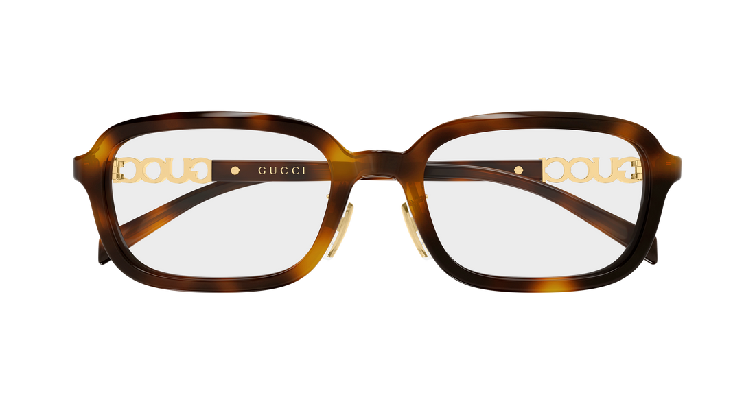 Brillen gucci gg2210oa 002 havana rectangular / squared femenino größe 53mm - Detailansicht