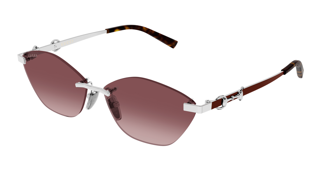 Occhiali da sole gucci gg2050s 003 plateado cat eye femenino taglia 59mm - Vista principale