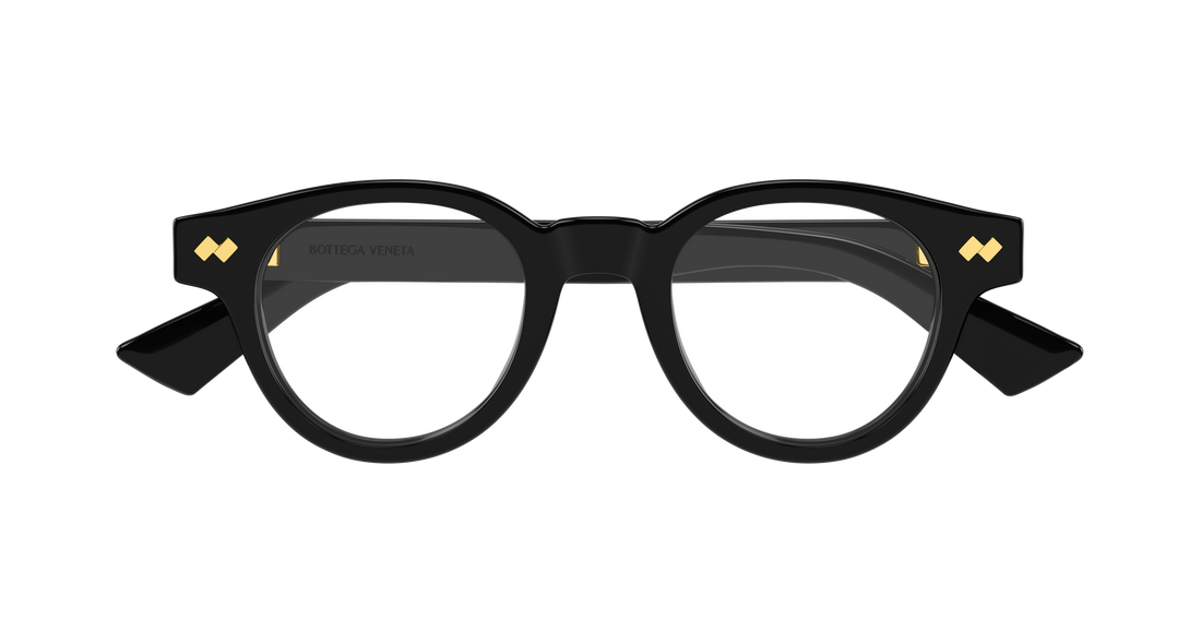 Prescription glasses bottega veneta bv1443o 001 negro round/oval/panthos unisex size 45mm - Detailed view