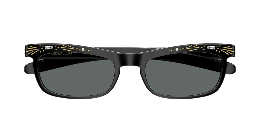 Sonnenbrillen valentino vg0044s 001 negro rectangular / squared unisex größe 52mm - Detailansicht