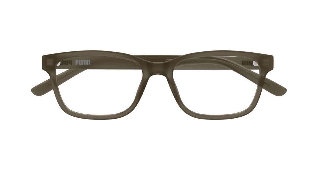 Occhiali da vista puma pu0529o 005 marron rectangular / squared masculino taglia 55mm - Vista dettagliata