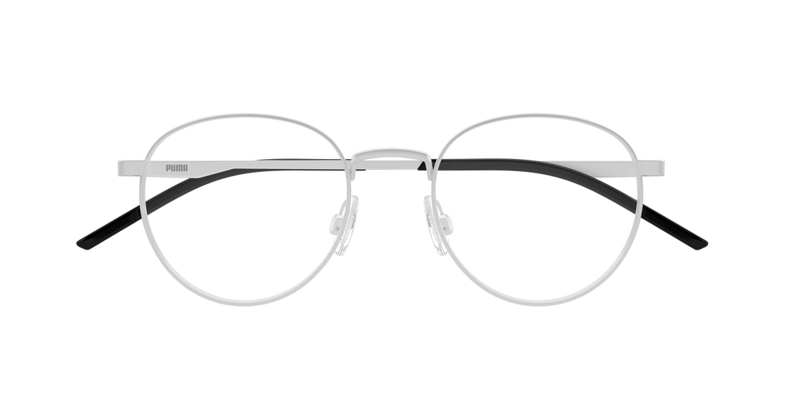 Occhiali da vista puma pu0533o 001 plateado round/oval/panthos masculino taglia 50mm - Vista dettagliata