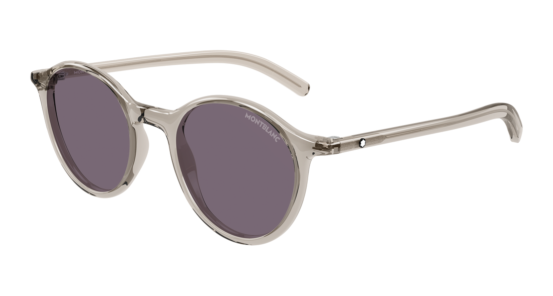 Lunettes de soleil montblanc mb0324s 007 beige round/oval/panthos masculino taille 50mm - Vue principale