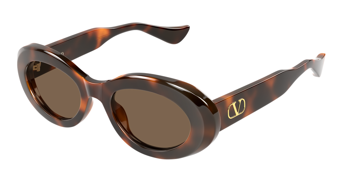 Lunettes de soleil valentino vg0057s 003 havana round/oval/panthos femenino taille 50mm - Vue principale
