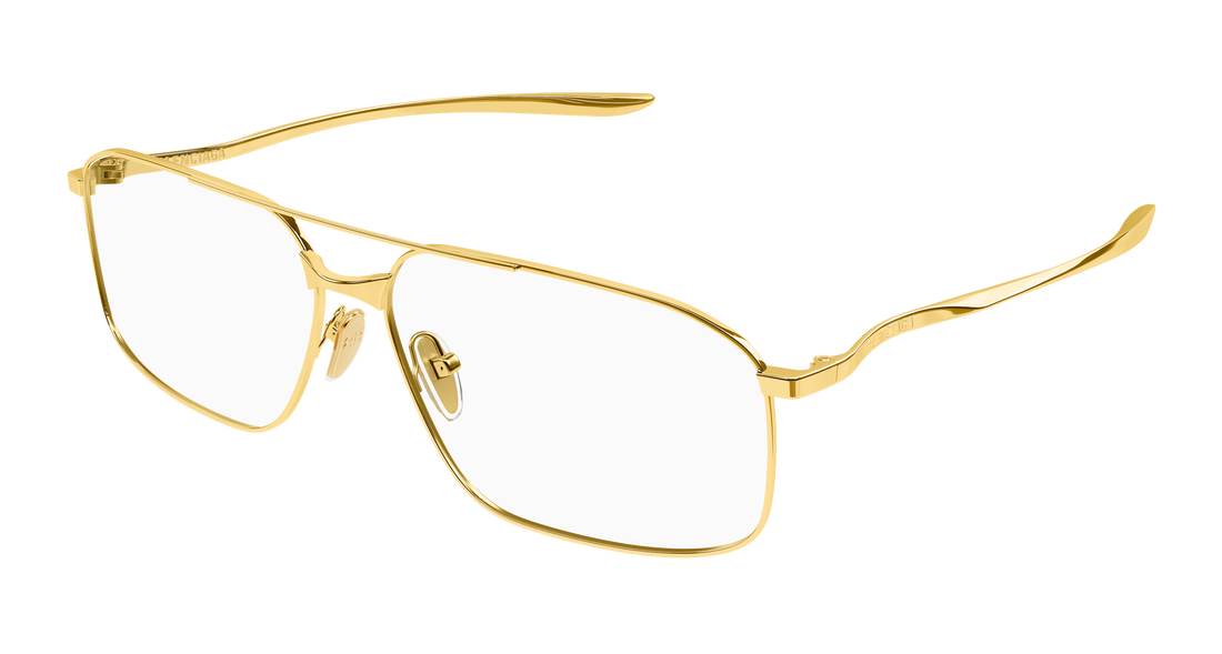 Prescription glasses balenciaga bb0495o 002 dorado pilot/navigator masculino size 61mm - Main view
