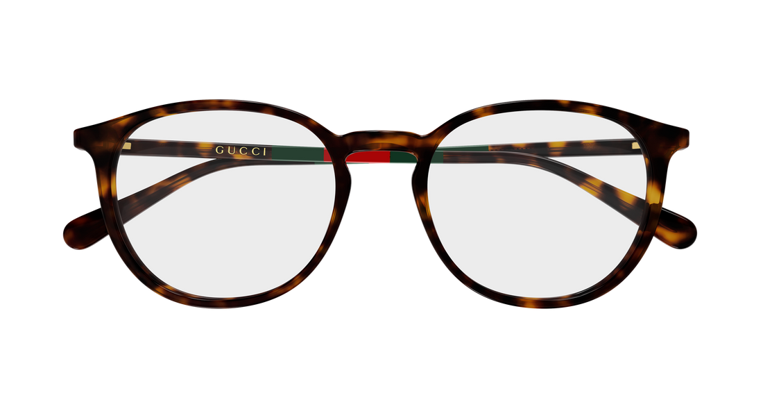 Lunettes de vue gucci gg2266oa 002 havana round/oval/panthos unisex taille 53mm - Vue détaillée