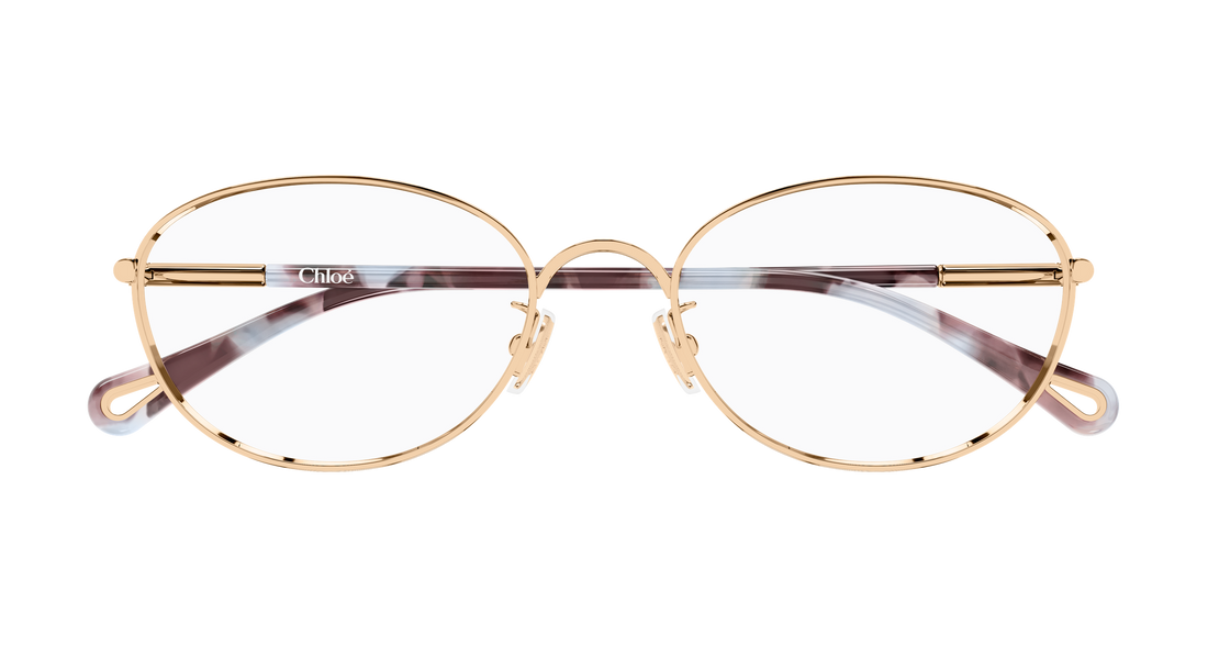 Lunettes de vue chloé ch0402oa 001 dorado round/oval/panthos femenino taille 56mm - Vue détaillée