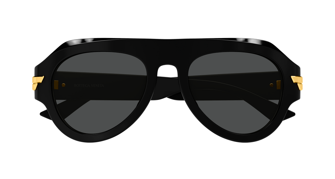 Lunettes de soleil bottega veneta bv1488s 006 negro pilot/navigator unisex taille 53mm - Vue détaillée