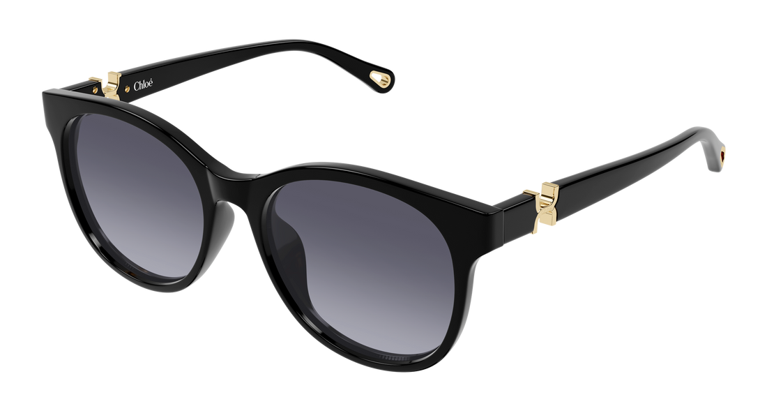 Gafas de sol chloé ch0375sk 001 negro round/oval/panthos femenino talla 56mm - Vista principal