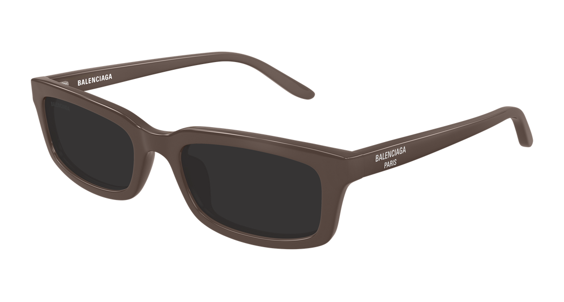 Lunettes de soleil balenciaga bb0526s 005 marron rectangular / squared unisex taille 55mm - Vue principale
