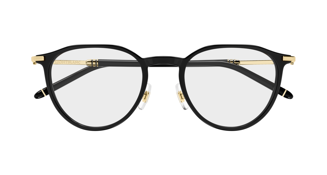 Brillen montblanc mb0524o 001 negro round/oval/panthos masculino größe 51mm - Detailansicht