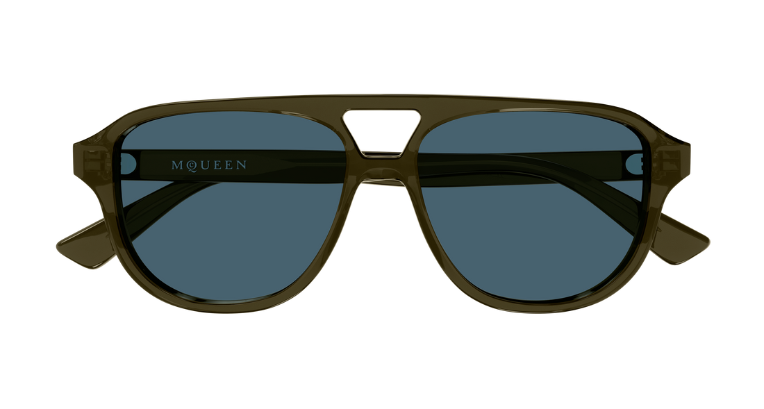 Sonnenbrillen alexander mcqueen am0573s 004 verde pilot/navigator unisex größe 54mm - Detailansicht