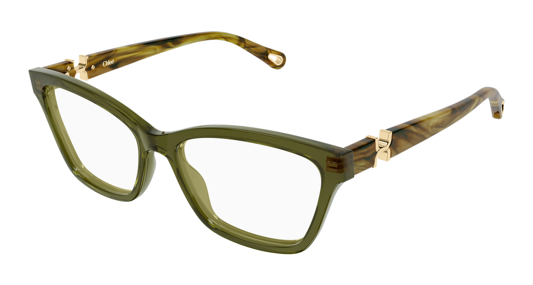 Lunettes de vue chloé ch0412o 010 verde cat eye femenino taille 56mm - Vue principale