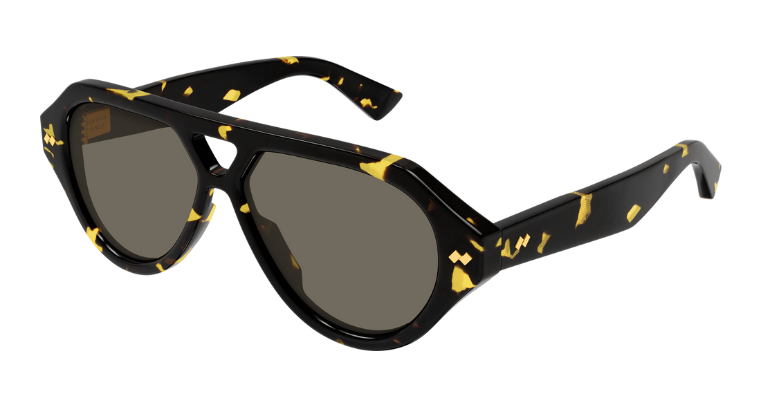 Lunettes de soleil bottega veneta bv1485s 002 havana pilot/navigator unisex taille 56mm - Vue principale