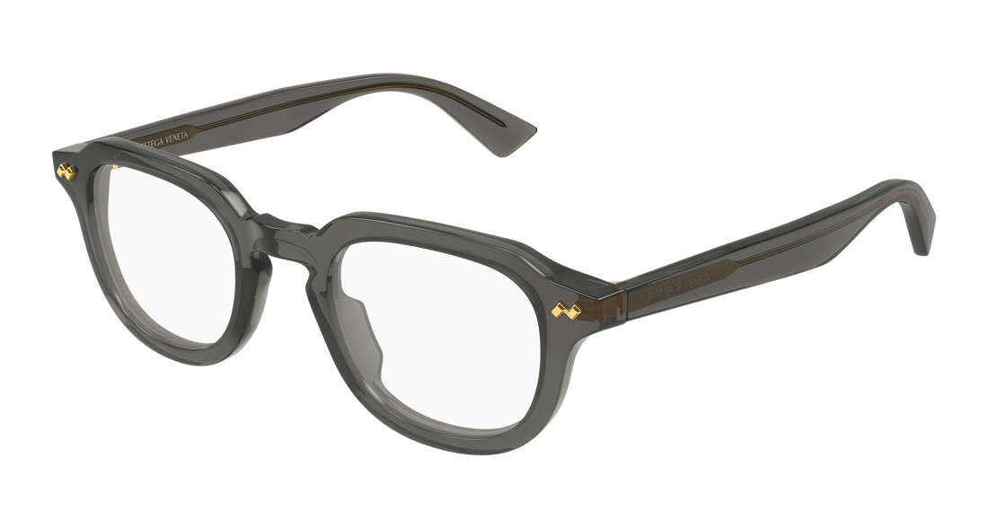 Lunettes de vue bottega veneta bv1505o 007 gris round/oval/panthos masculino taille 48mm - Vue principale