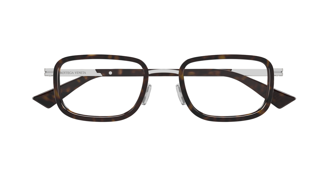 Prescription glasses bottega veneta bv1464o 006 plateado rectangular / squared masculino size 53mm - Detailed view