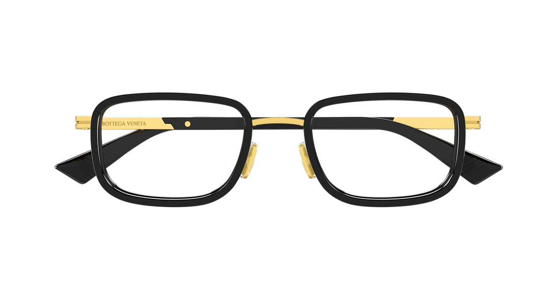Prescription glasses bottega veneta bv1464o 005 dorado rectangular / squared masculino size 53mm - Detailed view