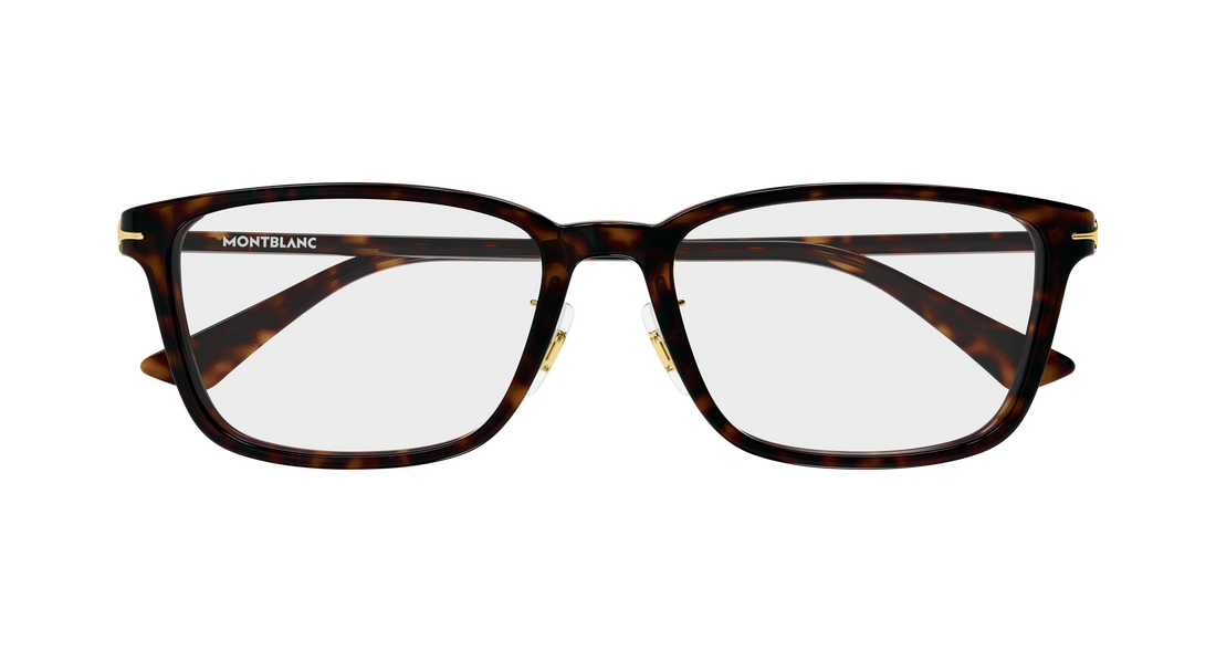 Brillen montblanc mb0531oa 002 havana rectangular / squared masculino größe 54mm - Detailansicht