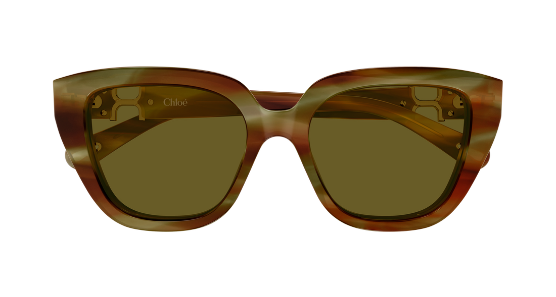 Lunettes de soleil chloé ch0410s 004 havana cat eye femenino taille 53mm - Vue détaillée