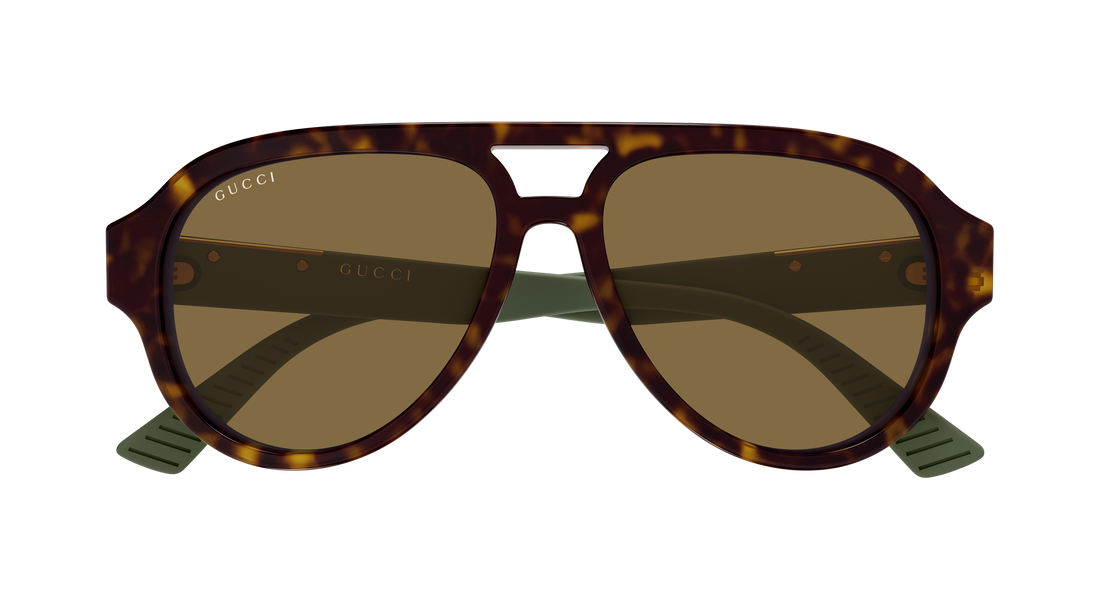 Sunglasses gucci gg2088s 004 havana pilot/navigator masculino size 55mm - Detailed view